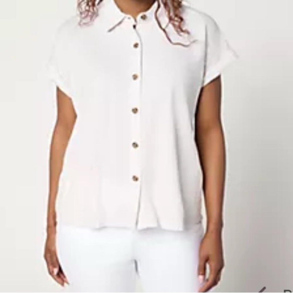 Belle Beach Color: Sand Bar by Kim Gravel Cabana Knit Stripe Camp Shirt